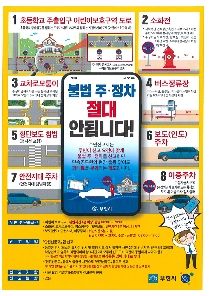 불법 주·정차 절대 안됩니다!